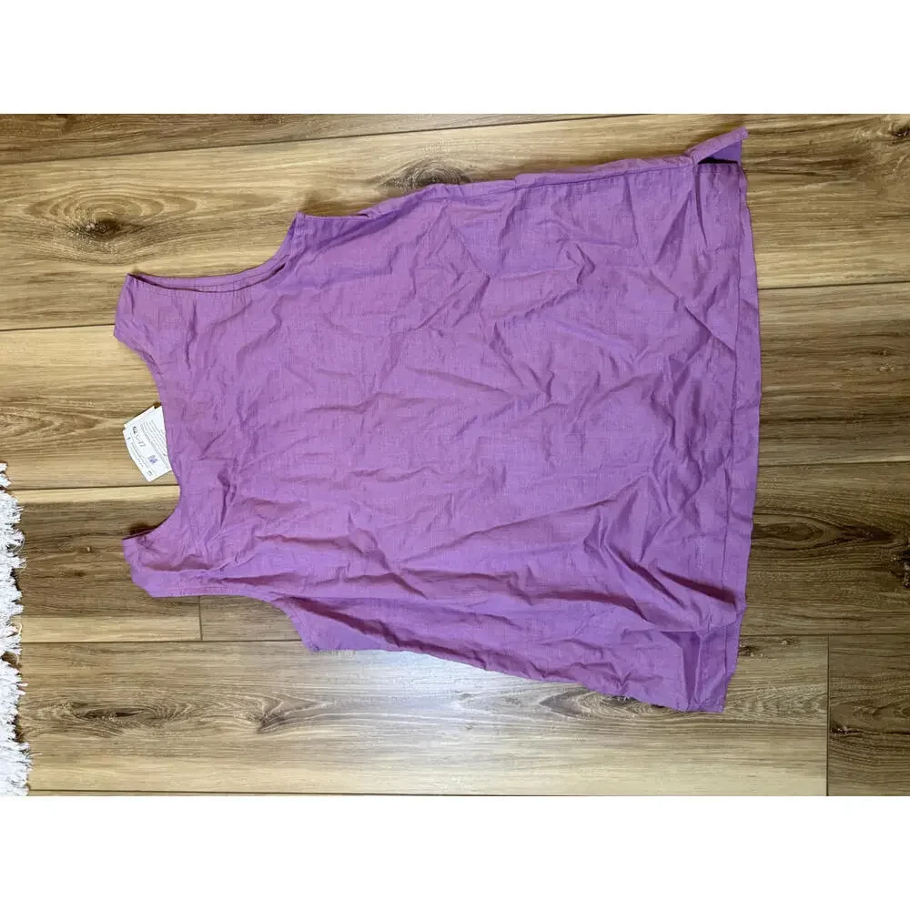 NWT! Marketplace India Handmade Women's Sleeveless Purple Top Size Medium - Picture 4 of 6